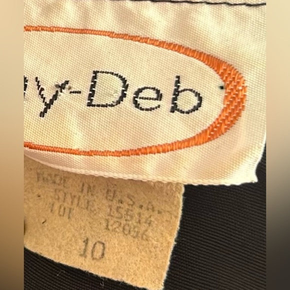 70s Vintage Amy Deb Little Black Minimalist Chic Dress with gorgeous drape - Picture 5 of 5